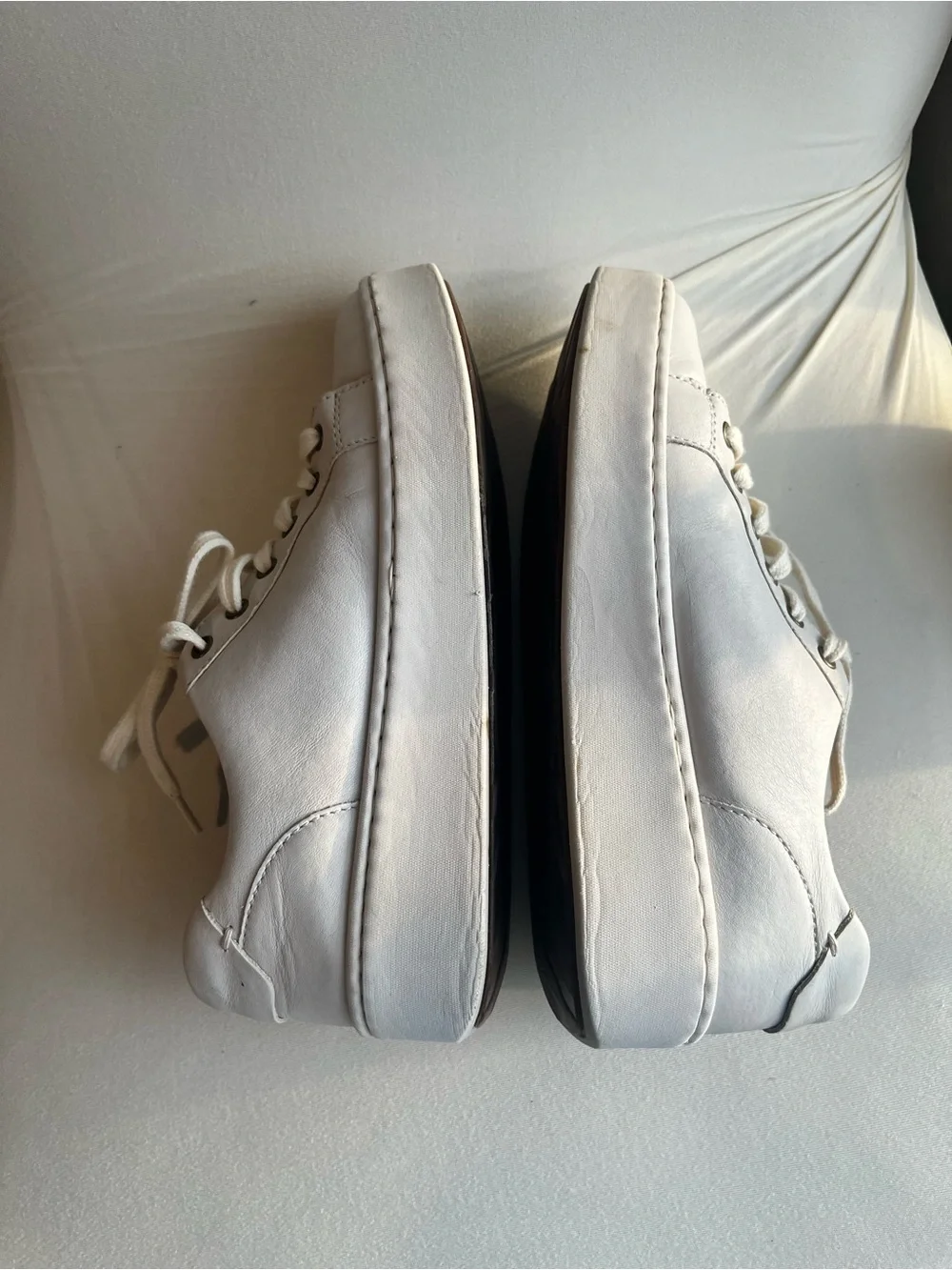 Born White‎ Leather Low-Top Sneakers